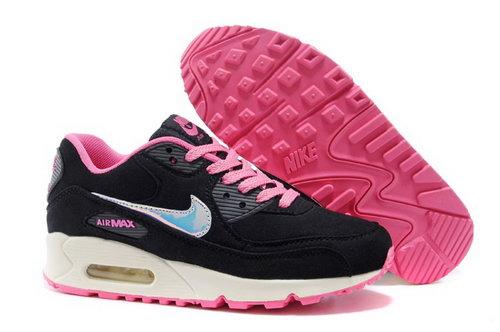 Nike Air Max 90 Womenss Shoes 2015 New Releases Black Pink Sky Blue White Factory Outlet